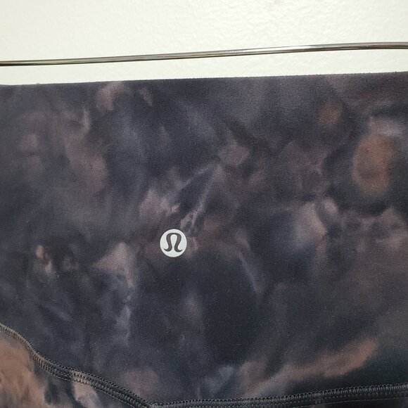 LULULEMON Align Bike Short 6" Diamond Dye Graphite Grey Pink Pastel Women's 14 - Picture 6 of 12